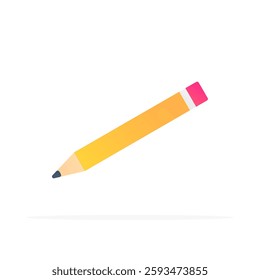 stationery sign pencil icon, colored flat vector. modern and minimalist design