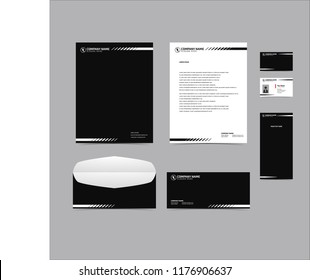 Stationery Simple Editable Corporate identity template design with logo. Business set branding eps 10