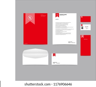 Stationery Simple Editable Corporate identity template design with logo. Business set branding eps 10