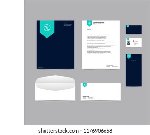 Stationery Simple Editable Corporate identity template design with logo. Business set branding eps 10