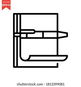 stationery stacked papers vector icon. Organization Icon Concept. Eps 10 vector illustration.