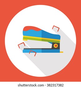 stationery stapler flat icon