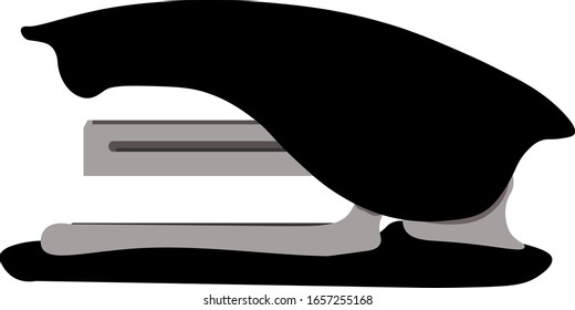 stationery stapler in a flat style on a transparent background
