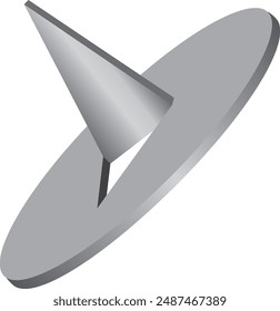 Stationery steel button of the old sample