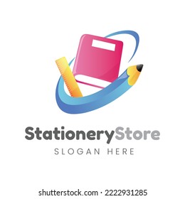 stationery store logo design template