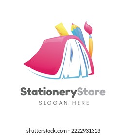 stationery store logo design template