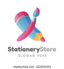 plantilla de diseño de logotipo de almacén de artículos de escritorio