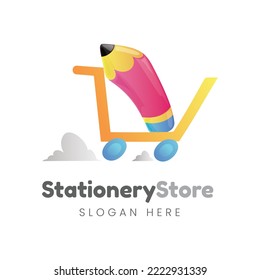 stationery store logo design template