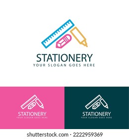 stationery store logo design template