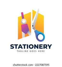 stationery store logo template design
