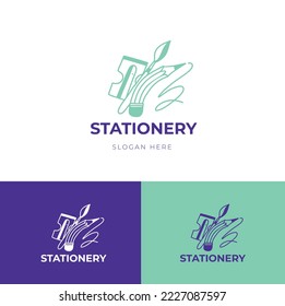 stationery store logo template design