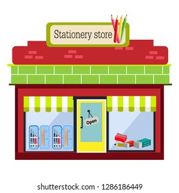 Stationery Store On A White Background.