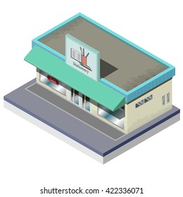 Stationery store vector illustration.