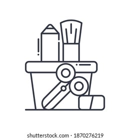 Stationery symbol icon, linear isolated illustration, thin line vector, web design sign, outline concept symbol with editable stroke on white background.
