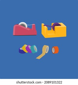 Stationery Tape dispenser with two model vector