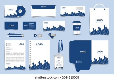 Stationery template design. Corporate identity package. Vector company style for brand book and guideline. fully editable