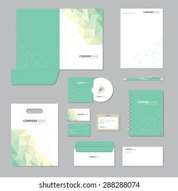 Stationery template design. Corporate identity business set.