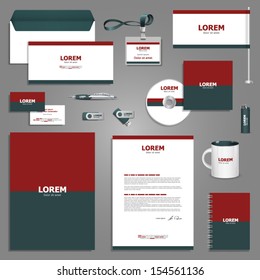 Stationery template design. Documentation for business.