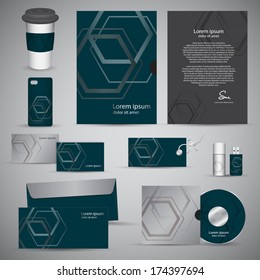 Stationery template design. Documentation for business