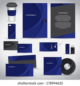 Stationery template design. Documentation for business