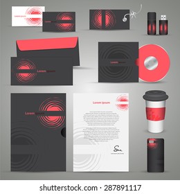 Stationery template design. Documentation for business