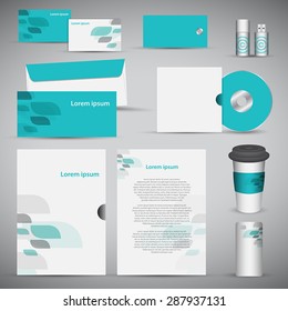 Stationery template design. Documentation for business