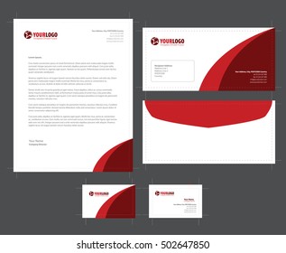 stationery template design with elements