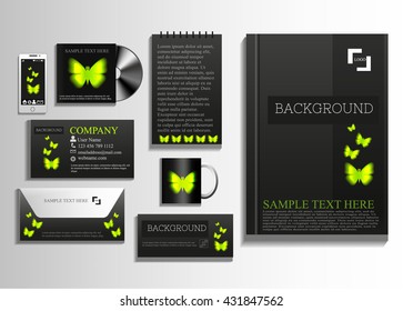 Stationery template mockup. Documentation for business.