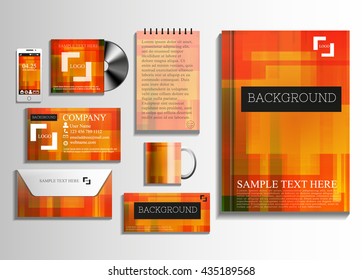 Stationery template mockup. Documentation for business,annual report.
