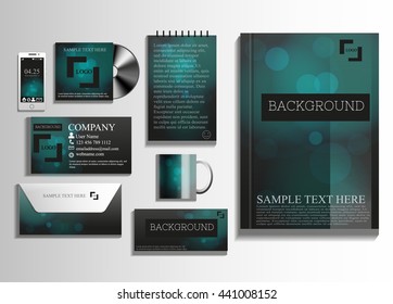 Stationery template mockup. Documentation for business,annual report.