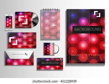 Stationery template mockup. Documentation for business,annual report.