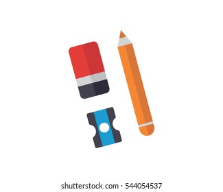 stationery tool stationery tool utensil equipment study school college image vector icon logo