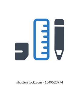 Stationery tools icon