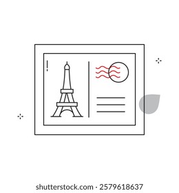 Stationery Travel Postcard Vector Icon Design