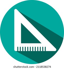 Regla de triángulo de estacionería, ilustración, vector sobre un fondo blanco.