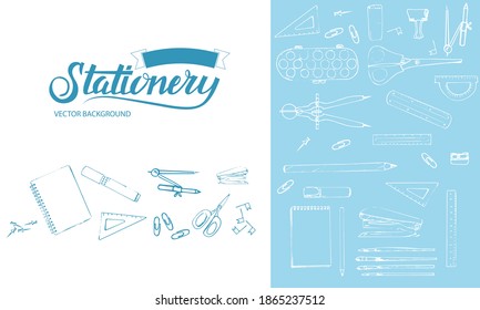 Stationery vector background. Template for labels, banners, flyers, booklets.