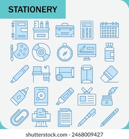 STATIONERY VECTOR design icon set for education and your business