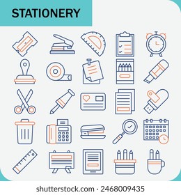STATIONERY VECTOR design icon set for education and your business