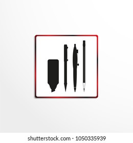 Stationery. Vector icon.