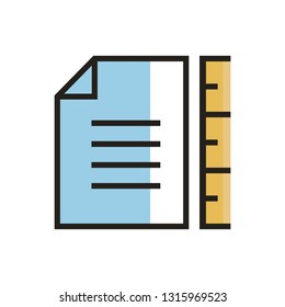 Stationery vector icon