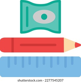 Stationery Vector Icon Flach Style