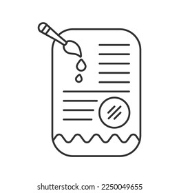 Stationery vector icon. Line sign for mobile concept and web design. Symbol, logo illustration. Vector graphics
