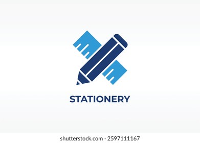 STATIONERY vector, icon or logo sign isolated symbol illustration