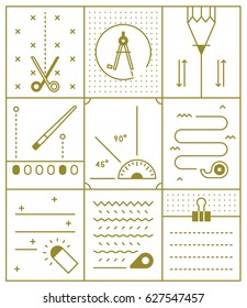 stationery vector illustration flat design