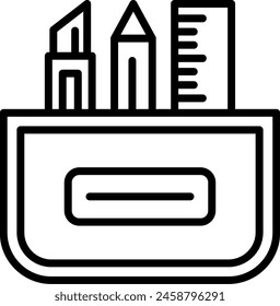 Stationery Vector Line Icon Design