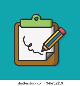 stationery vector note file icon