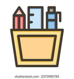 Stationery Vector Thick Line Filled Colors Icon For Personal And Commercial Use.
