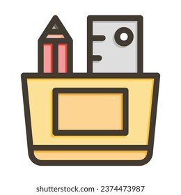 Stationery Vector Thick Line Filled Colors Icon For Personal And Commercial Use.
