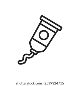 Stationery Watercolor Outline Icon Vector Illustration
