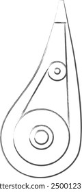 Stationery-related brush illustration adhesive tape